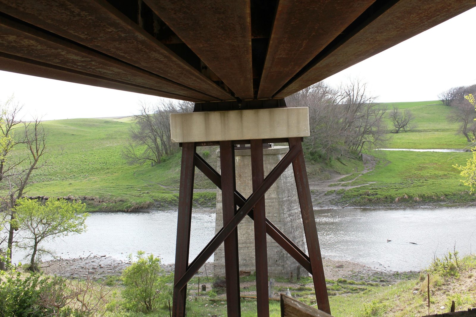 Under east span (span #1)